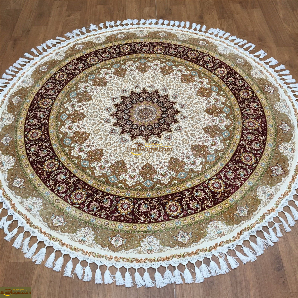 silk rugs round1