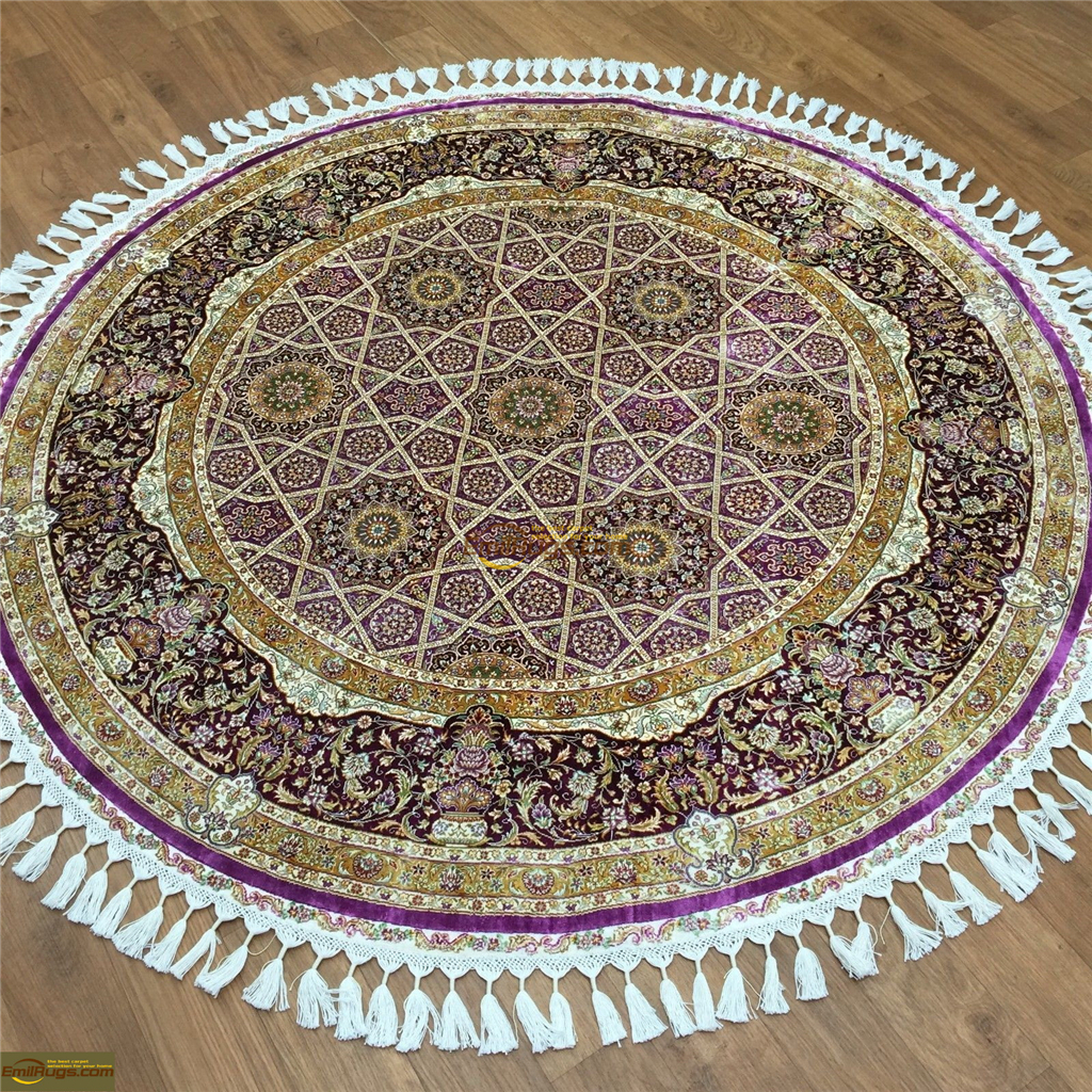silk rugs round4